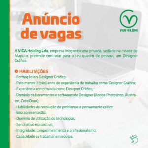 Vaga para Designer Gráfico